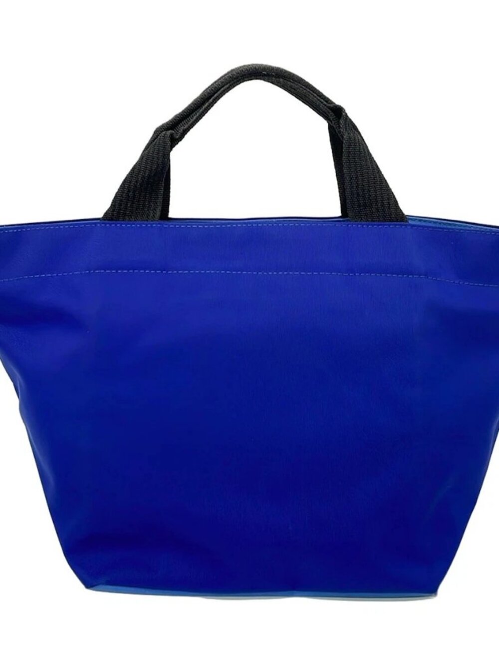 Herve Chapelier Nylon Boat Type Tote M Blue Black Cordura Nylon Handbag